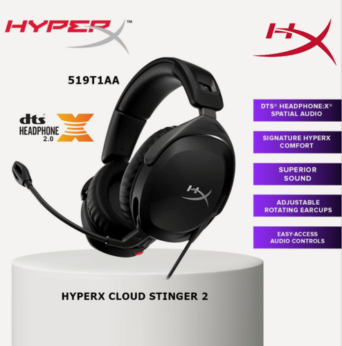 Изображение товара Игровая гарнитура HyperX Cloud Stinger 2 с технологией DTS, черный (519T1AA)
