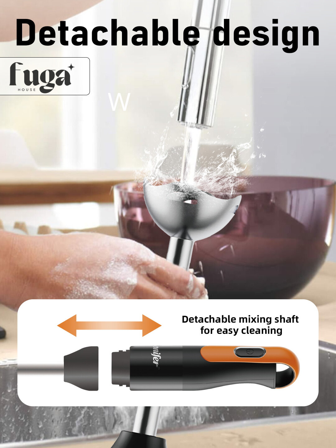 Погружной блендер Sonifer, чоппер, миксер, измельчитель — до 1500 Вт — фото 1