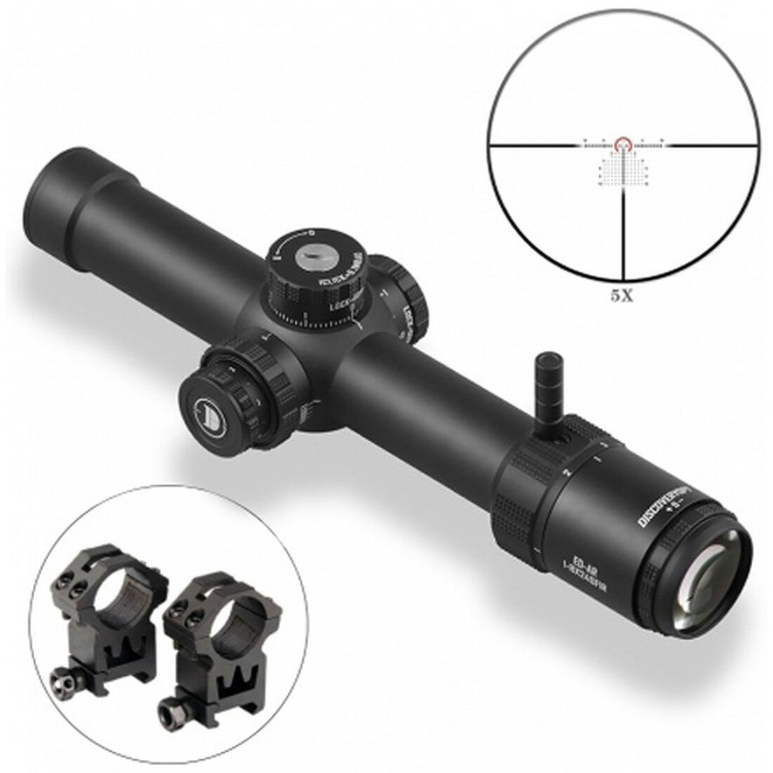 Оптический прицел Discovery ED-AR, 1-8x24, FFP, SLT IR-MIL, защита от влаги