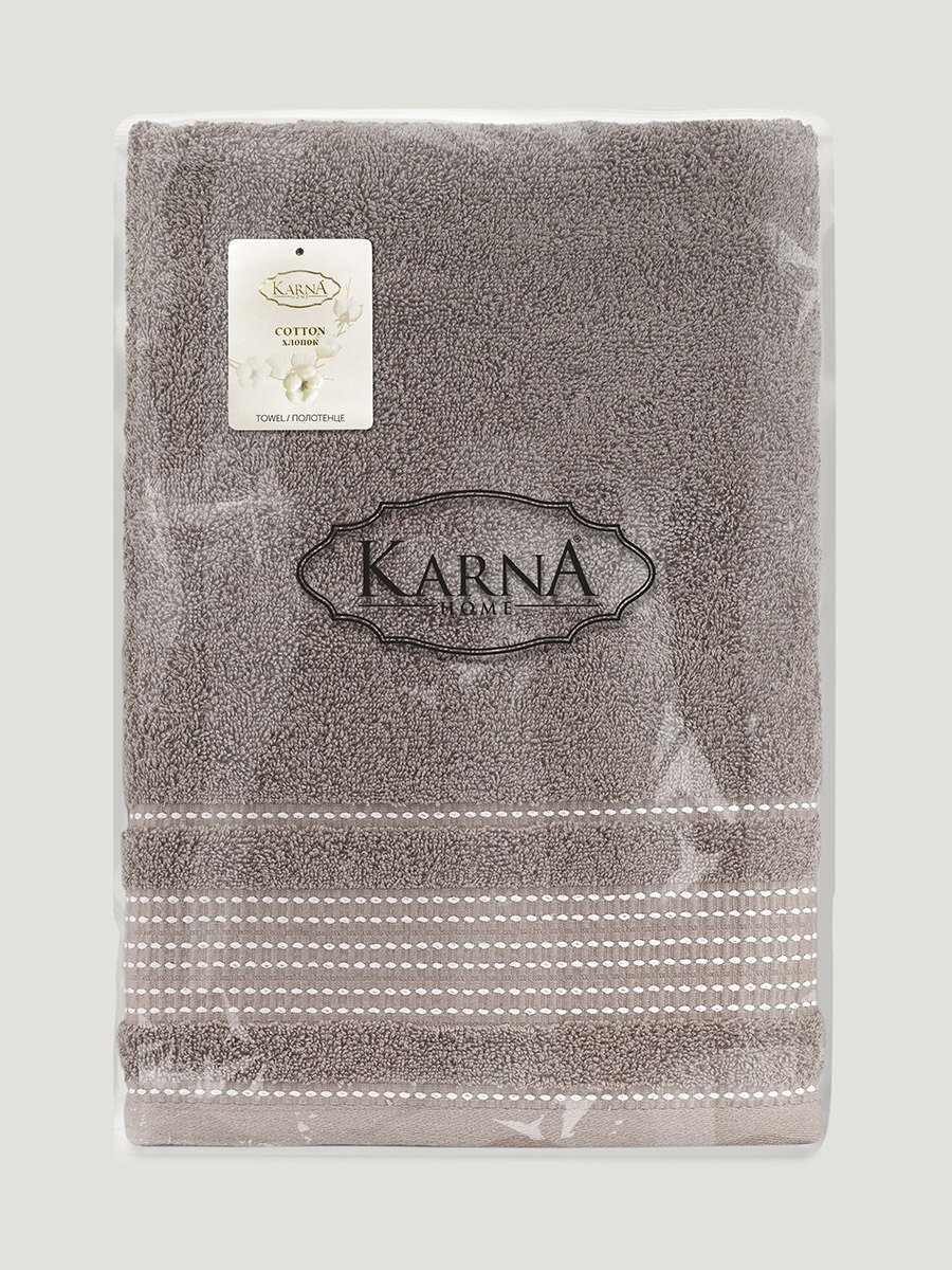 Полотенце KARNA Полотенце KARNA Ladin 3604 банное, 90x150см, капучино — фото 1