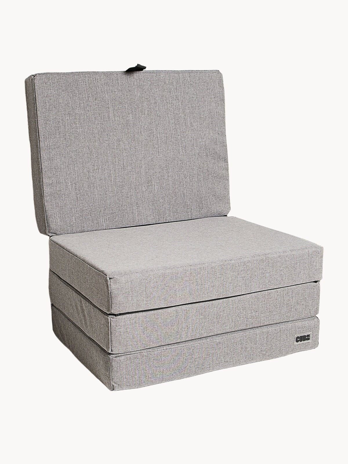 Кресло-кровать трансформер CUBes FOAM / ширина S - 65см, серый оксфорд / раскладное, бескаркасное