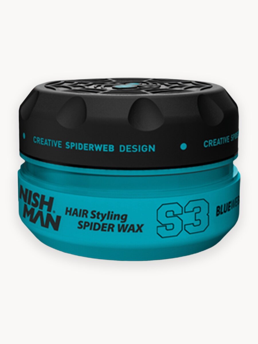 Воск-паутинка для волос NISHMAN AQUA SPIDER WAX S3 (BLUE WEB), 150 мл