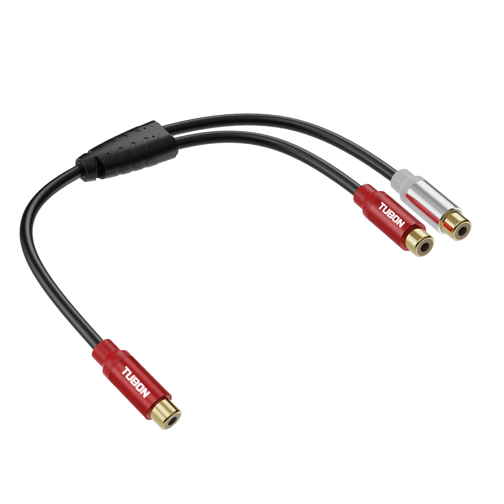 Кабель TUBON Аудио RCA (F) - 2 RCA (F) Межблочный разветвитель R2R03 0.3м — фото 1