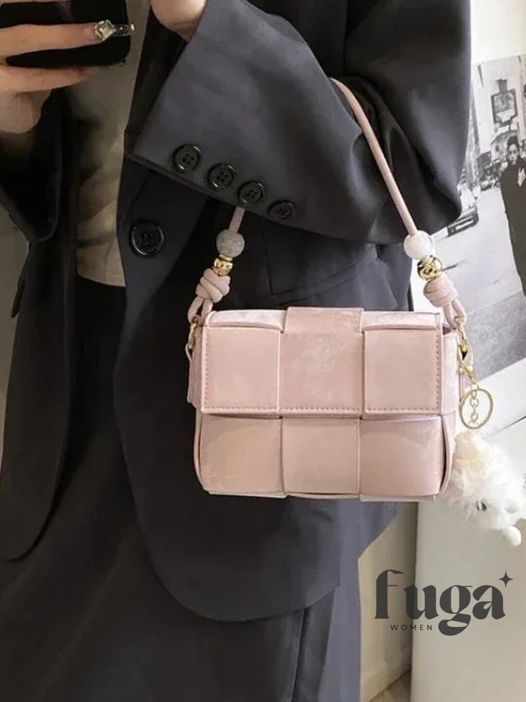 Сумка  FUGA Woven Mini, розовый