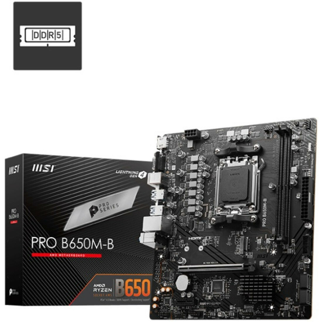 Материнская плата MSI PRO B650M-B, AM5, mATX