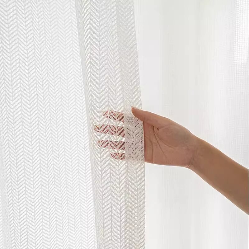 Шторы XIMING шифоновые просвечивающие белые W150xH260cm1 таблетка Белый