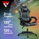 Кресло компьютерное игровое TopChairs Commander, черно-серый