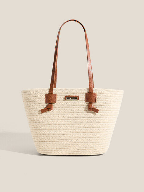 Сумка пляжная TENDANCE, молочно-бежевый