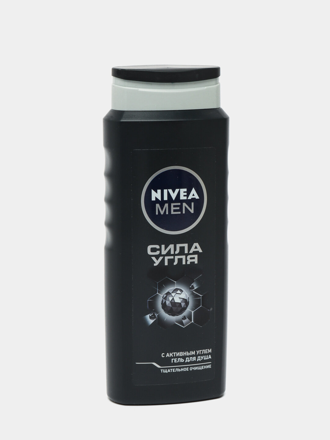 Гель для душа "Nivea Men" "Сила угля", 500мл, мужской, бодрящий, с ароматом, с углём