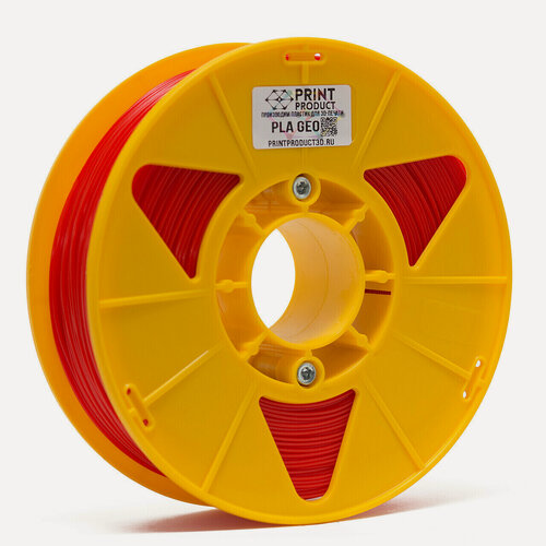 Изображение товара PLA GEO Красный, 500 гр, 1.75 мм, пластик PrintProduct для 3D-принтера