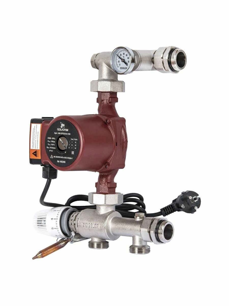 Насосно смесительный модуль для систем напольного отопления 20-70 C (без насоса) Zeissler ZMg.801.013270