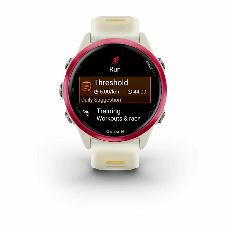Смарт-часы Garmin Forerunner 570, 42mm, силиконовый ремешок, розовый