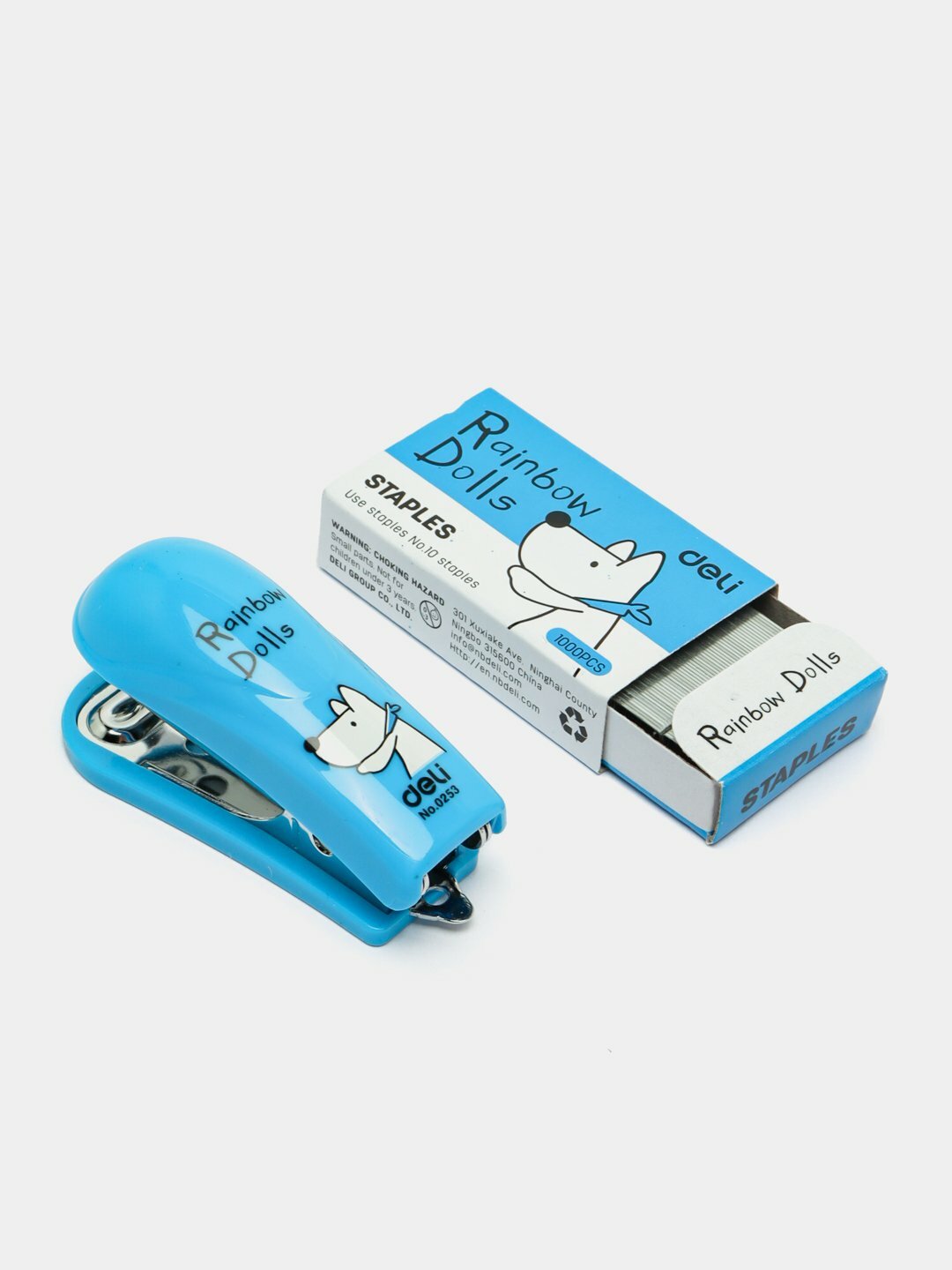 Степлер в наборе+скобы Deli, E0253, открытый тип сшивания, 10 листов, №24/6, 1 упаковка — фото 1