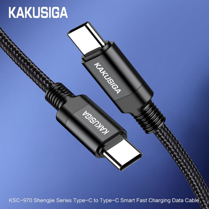 Высокоскоростной USB-кабель KAKUSIGA KSC-970 Type-C на Type-C, черный