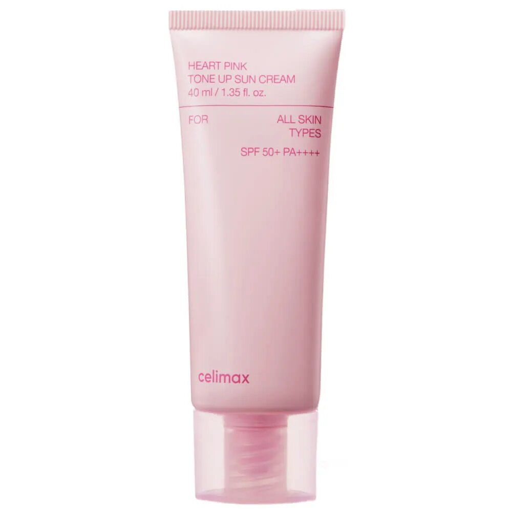 Тонирующий солнцезащитный крем CELIMAX HEART PINK TONE UP SUN CREAM 40ML SPF 50+ PA++++