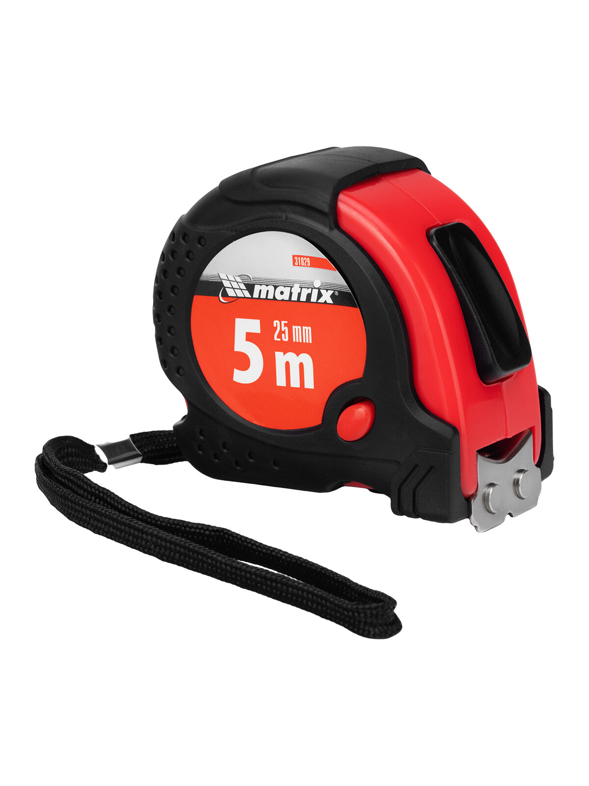 Рулетка Matrix Status magnet fixation 5 м х 25 мм обрезиненный корпус зацеп с магнитом 31029