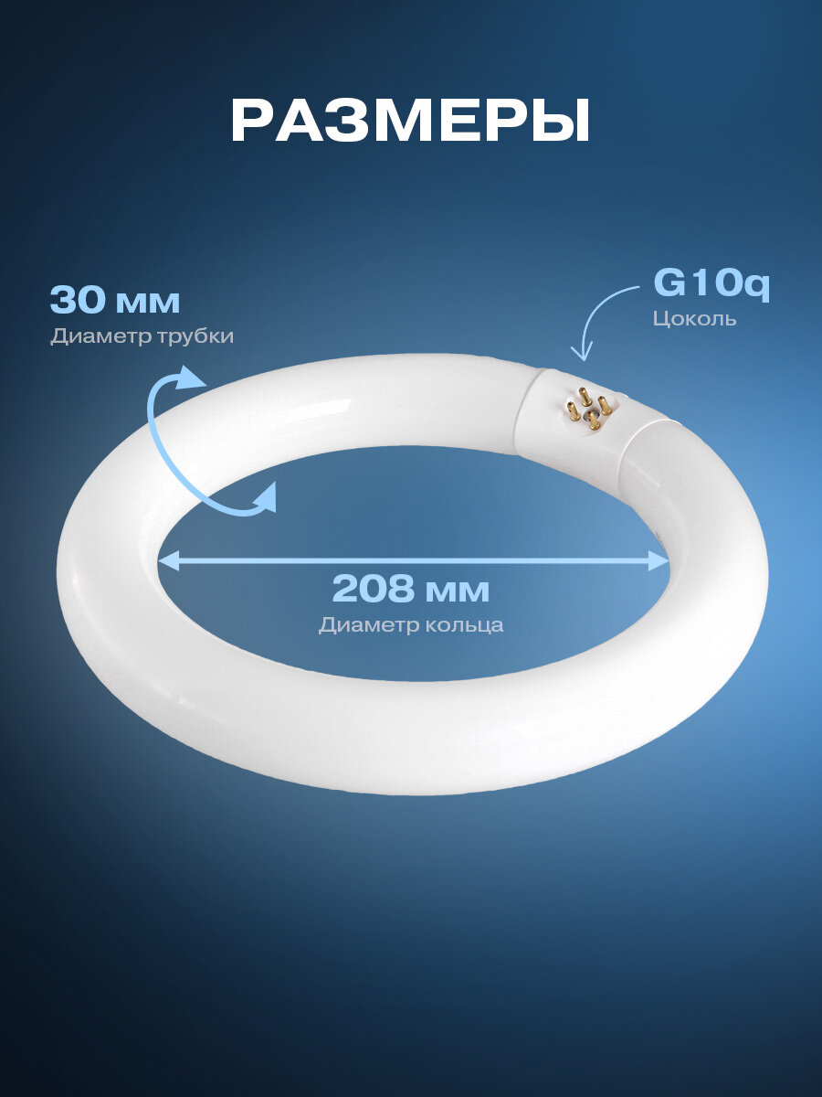 Картинки Сменная люминесцентная лампа для установки в лампы-лупы, диаметр трубки 30 мм, кольца 208 мм REXANT