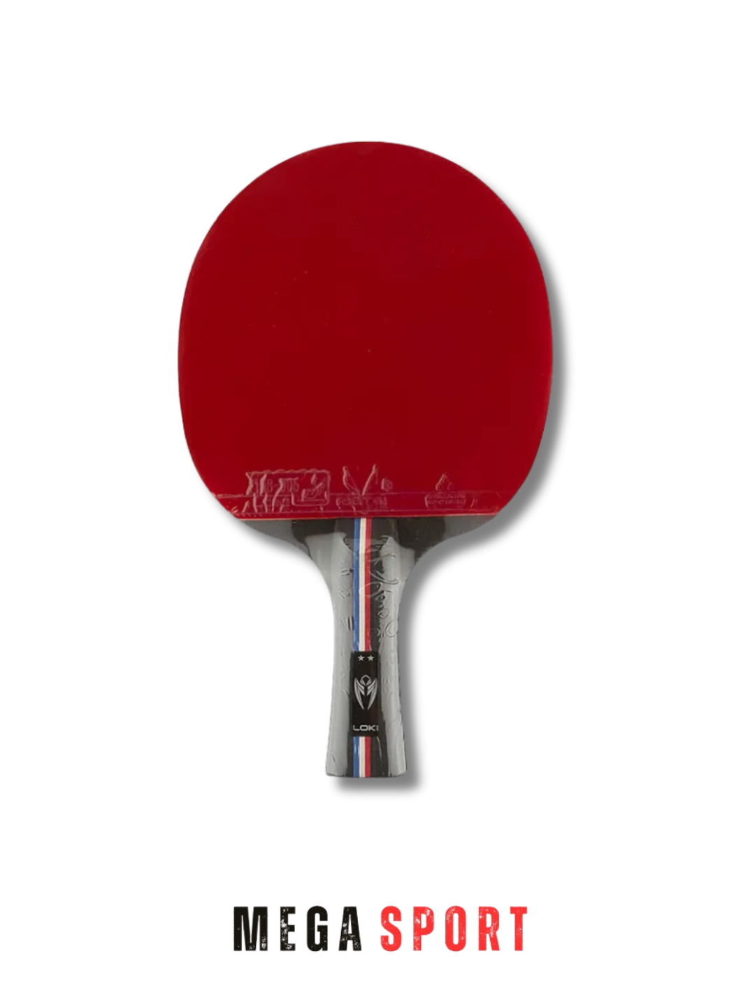 Ракетка для настольного тенниса "LOKI", черный/красный, антиспин 2* — фото 1