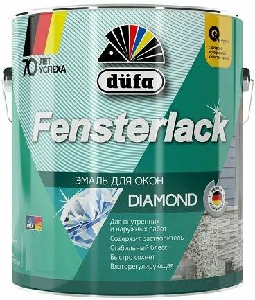 Эмаль для Окон и Дверей Dufa Fensterlack 2.5л Белая Полуглянцевая Тиксотропная / Дюфа Фенстерлак.