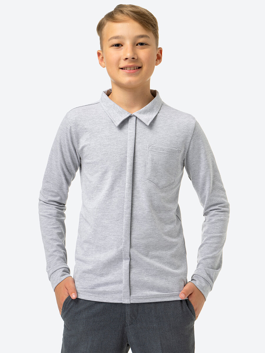 Школьная рубашка Happyfox размер 152 серый