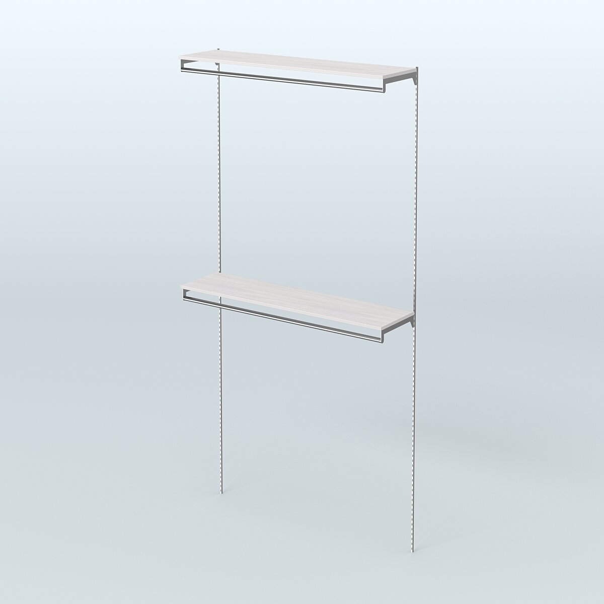 Модульная система Neo Fix №10 с двумя сборными поручнями и полками ДСП 16 мм (1200 мм) Ясень Анкор светлый