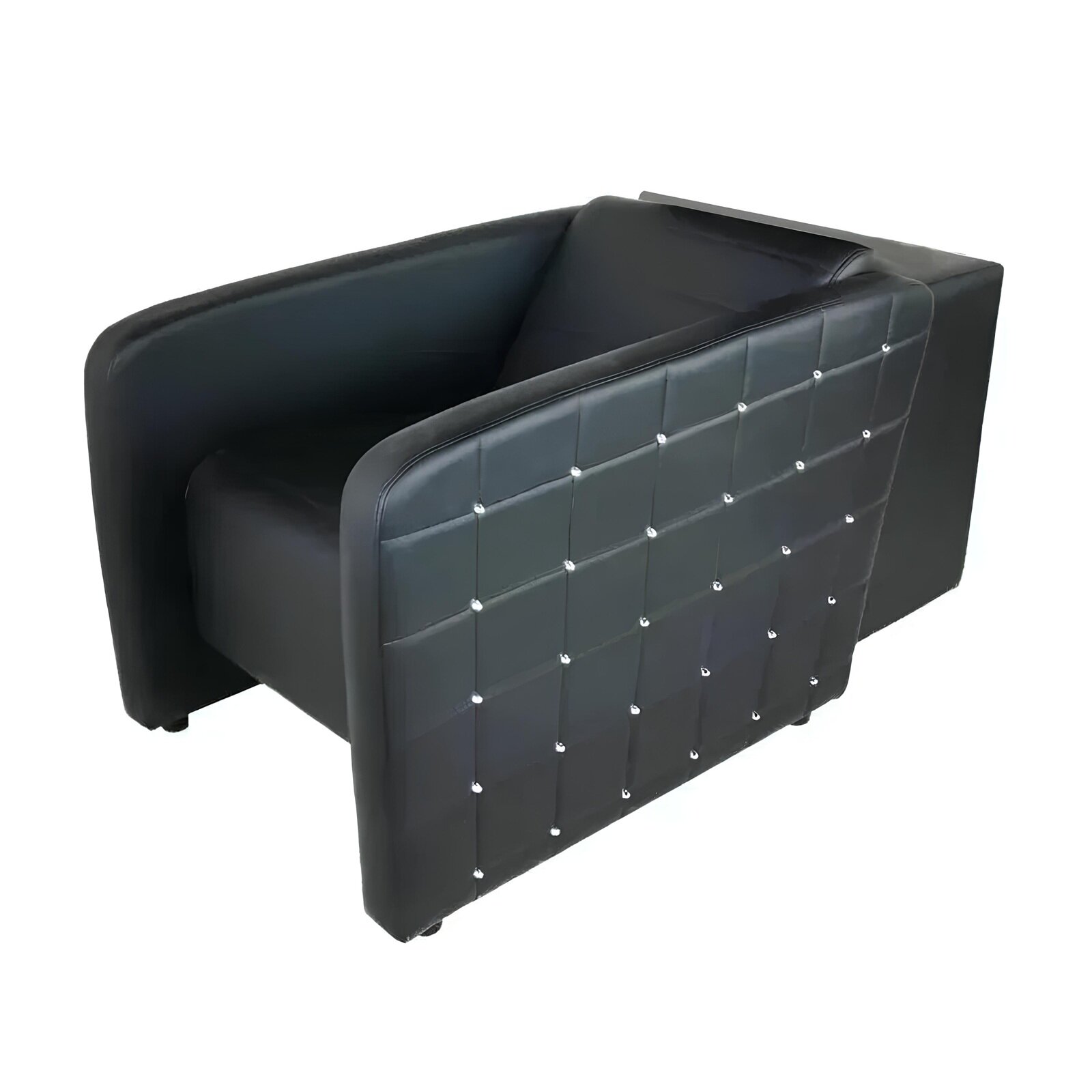 Парикмахерская мойка "Соло" цвет - черный без раковины искусственная кожа