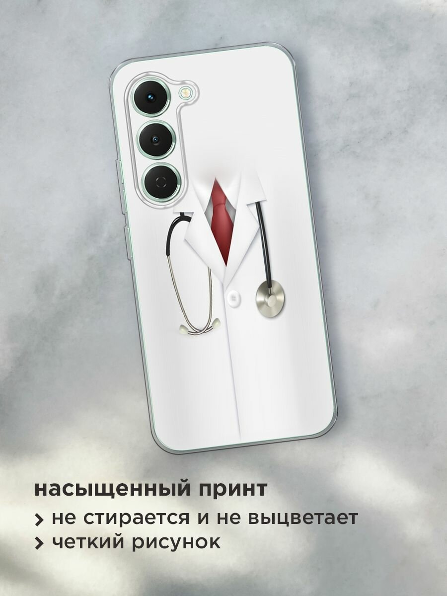 Чехол на Tecno Spark 40 Pro / Текно Спарк 40 Про с принтом "Халат врача" — фото 1