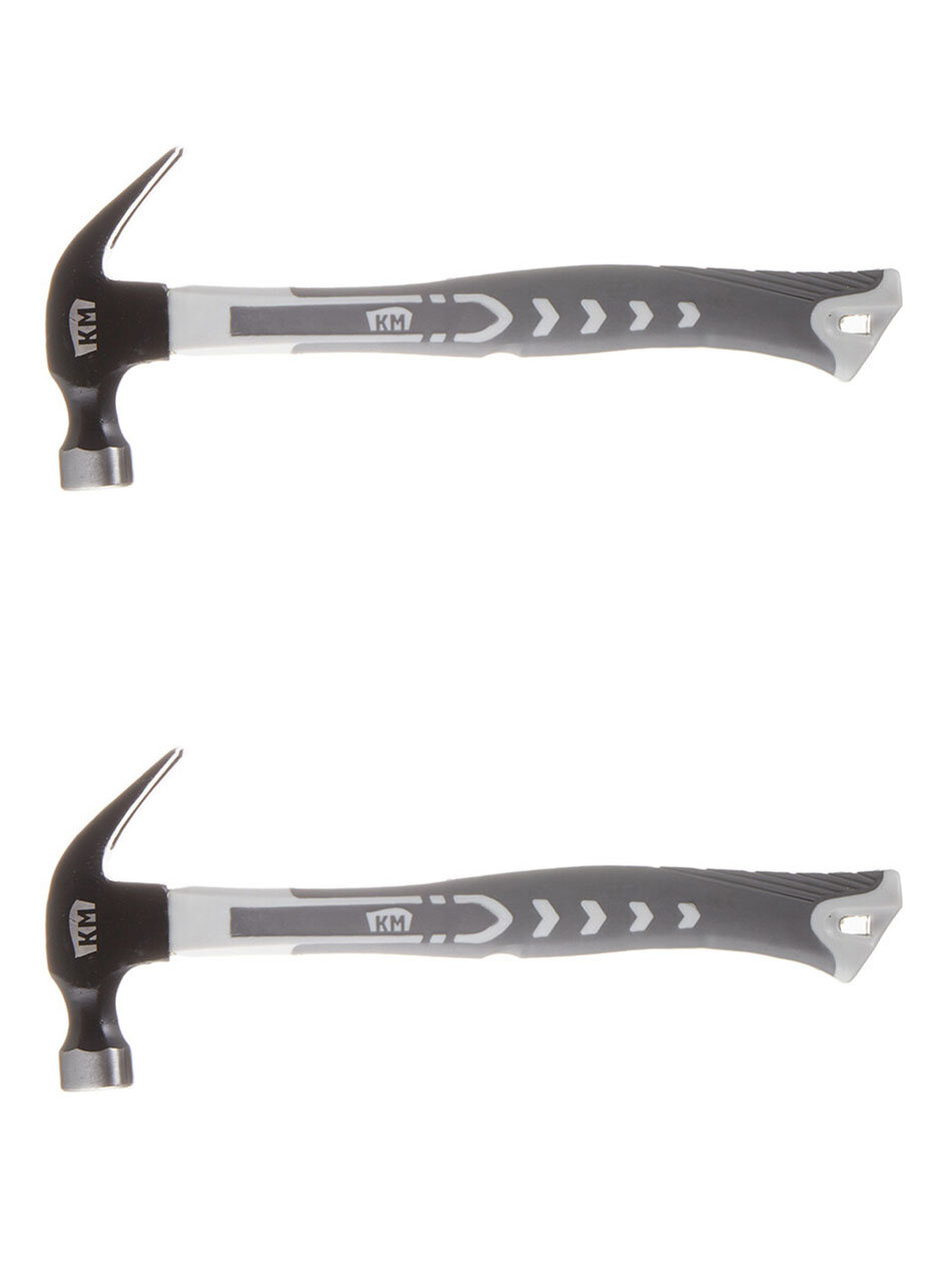 Молоток-гвоздодер 450 г фибергласовая обрезиненная ручка (2 шт.)