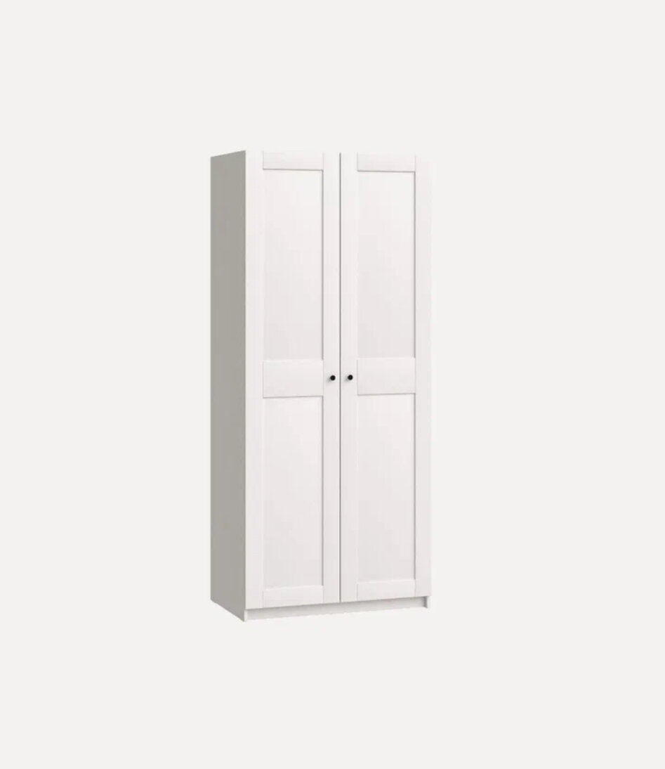 Шкаф макс 2-дверный, 1 м х 0,61 м х 2,33 м, белый