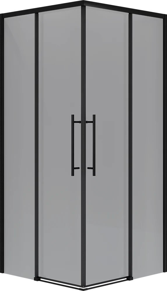 Душевой уголок Niagara Nova NG-2829-34BLACK без поддона стеклянный черный 90x90 квадратный раздвижной