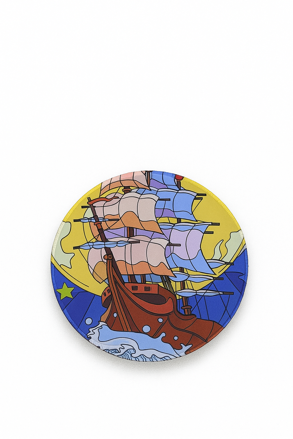 Коврик для мыши G7, 25см, с прошитыми краями, круглые узоры,