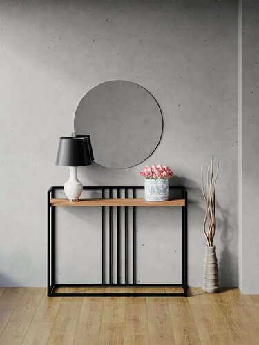 Изображение товара Туалетный консольный столик Лайн 120х28х90 см, Дуб Вотан 25 мм