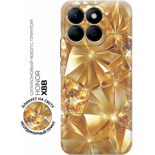 фото Силиконовый чехол на honor x8b с принтом "желтый сапфир" bestluck