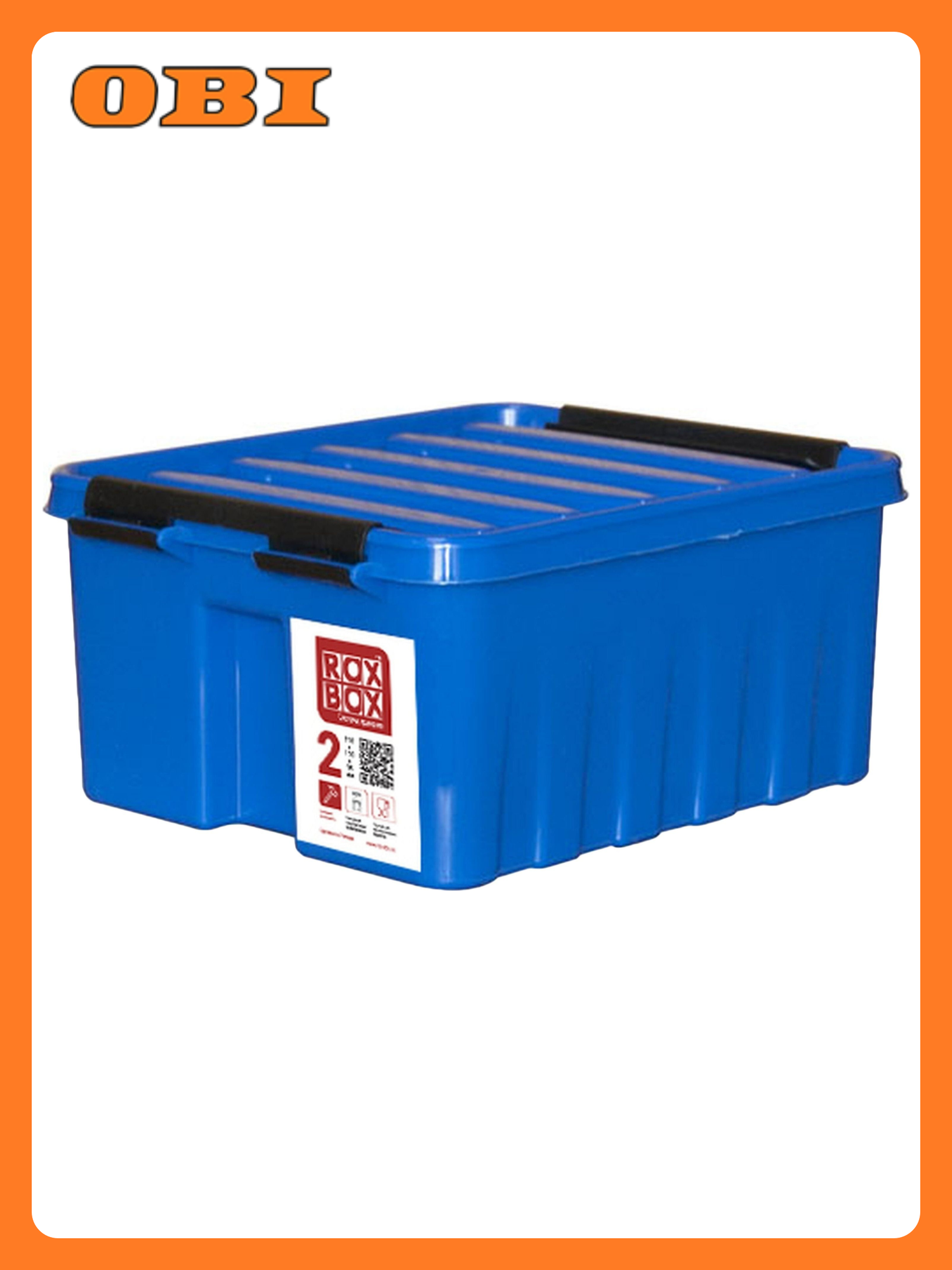 Контейнер для хранения с крышкой ROX-BOX полипропилен синий 100x170x210 мм 25 л