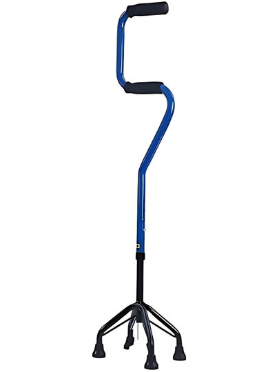 Трость четырехногая с двумя захватами FL-03