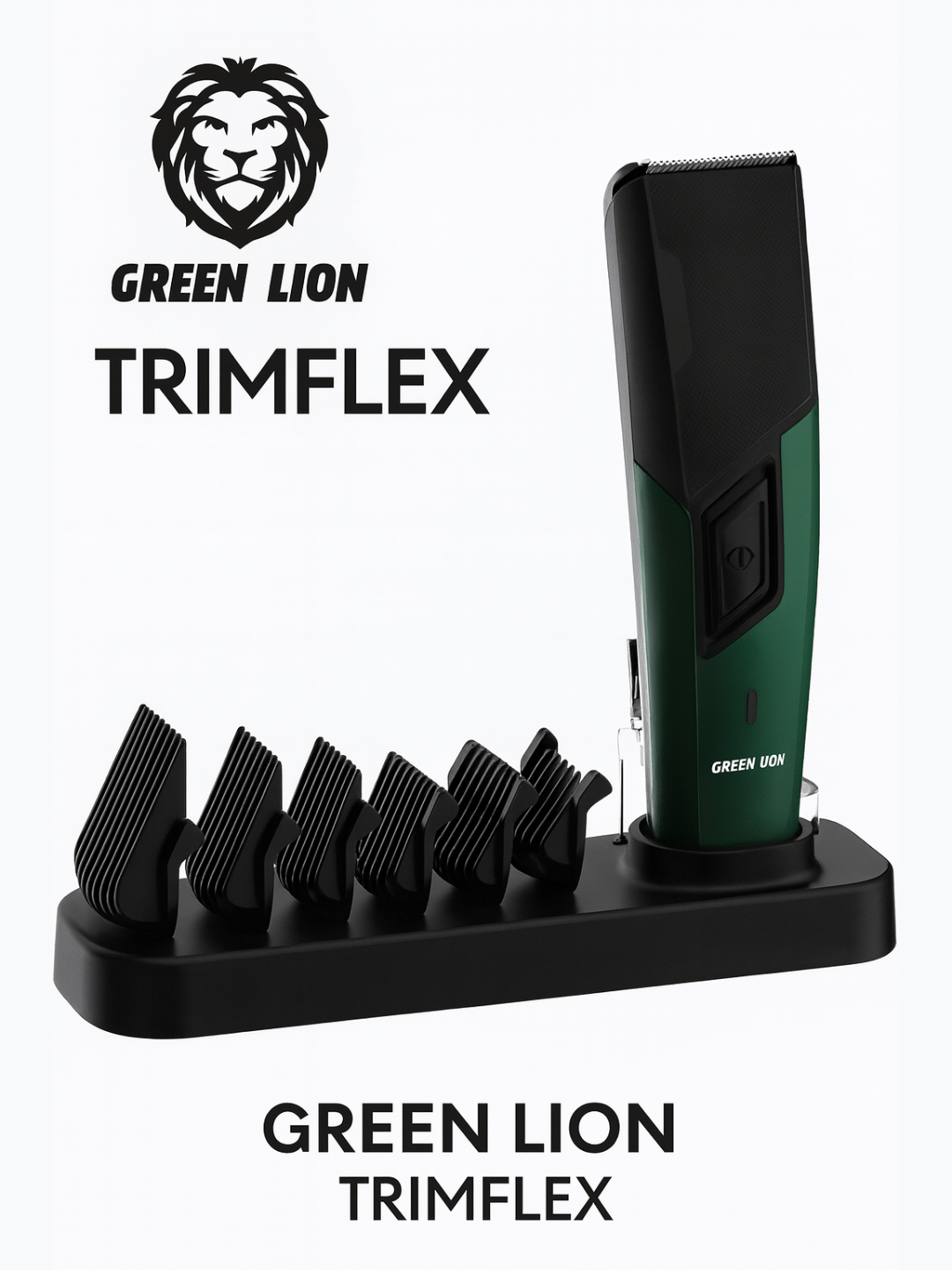 Триммер для волос Green Lion TrimFlex TrimFlex, черно-зелёный