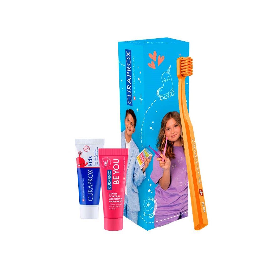 Подарочный набор CURAPROX для ухода за полостью рта для детей "Играй с нами"