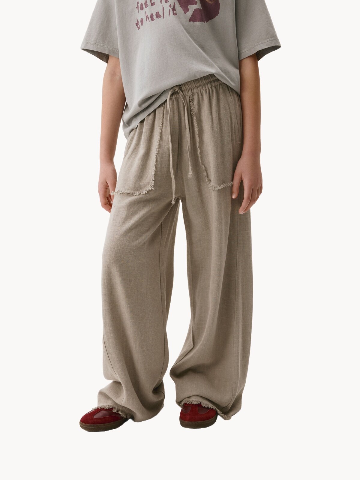 Брюки Sela, размер 134, тауп