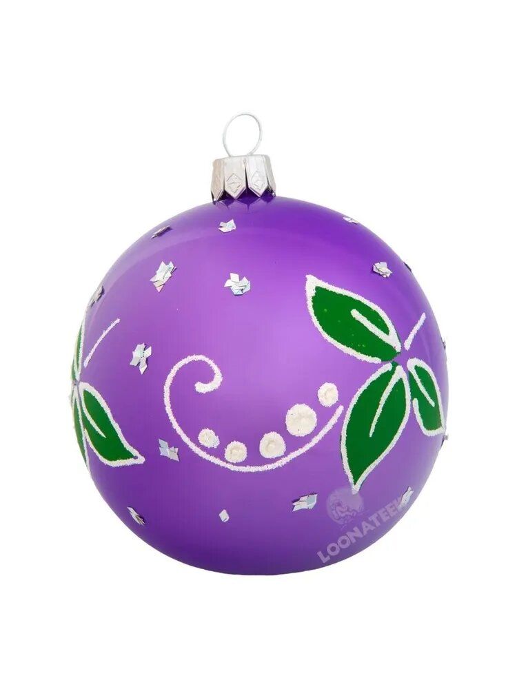 Ёлочный шар Ландыш арт. C1933, цвет фиолетовый