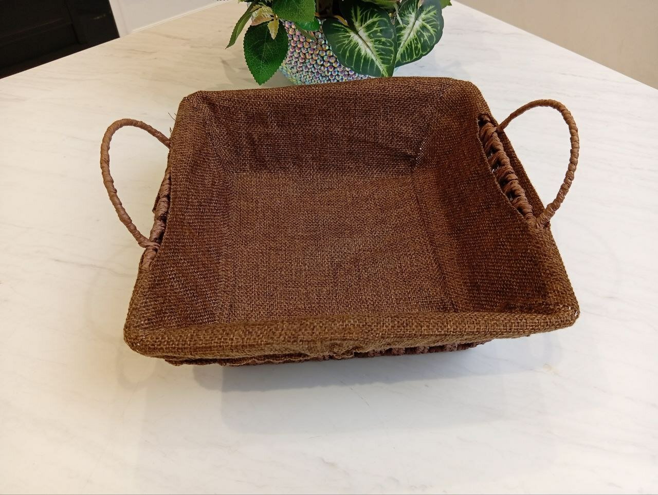 Плетеная корзина для хлеба, прямоугольная коробка для хлеба со съемной чехол