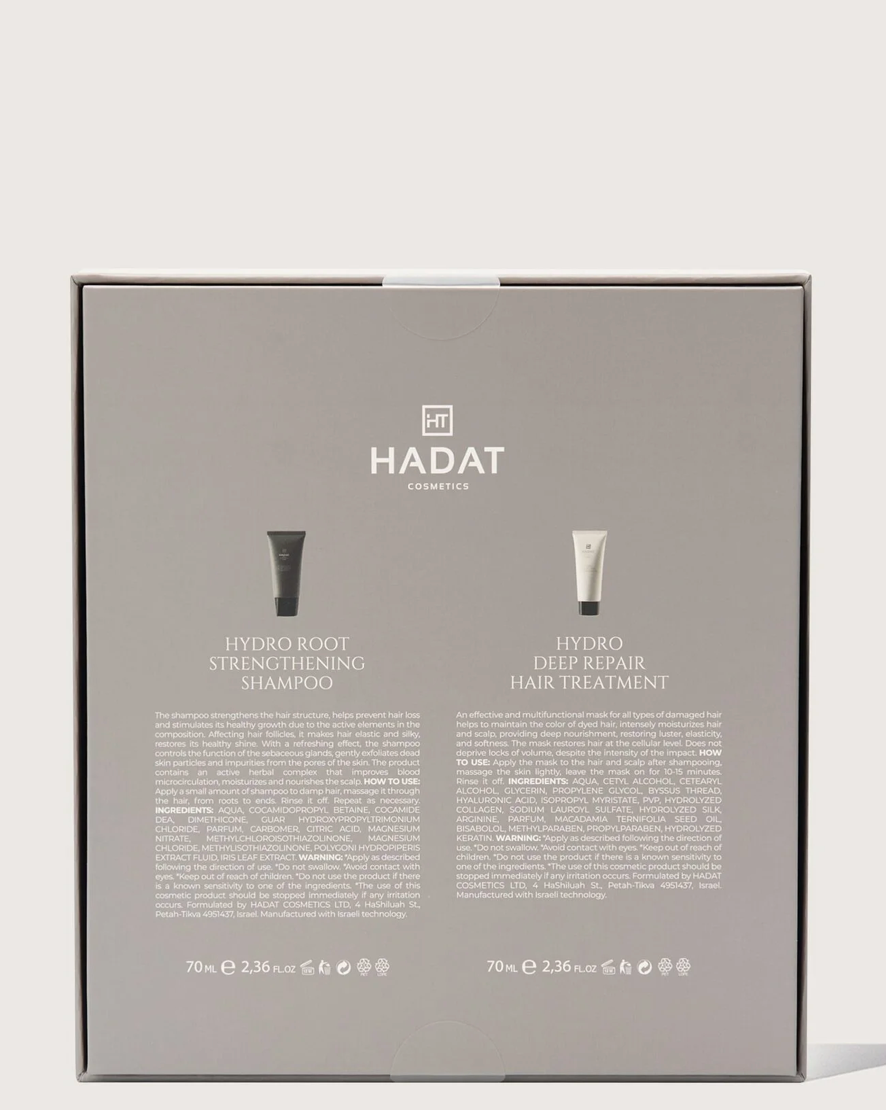 Hadat Root Revival System подарочный набор для роста и укрепления волос, шампунь 70мл, маска 70мл — фото 1