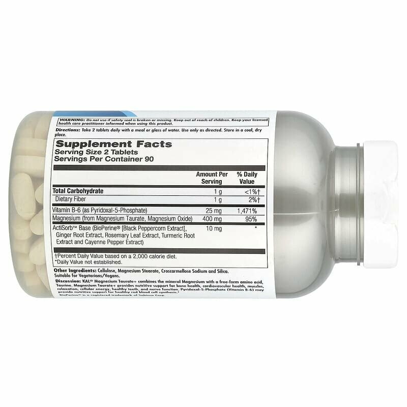 Magnesium Taurate Kal N180, полезна для нервной системы и сердца. — фото 1