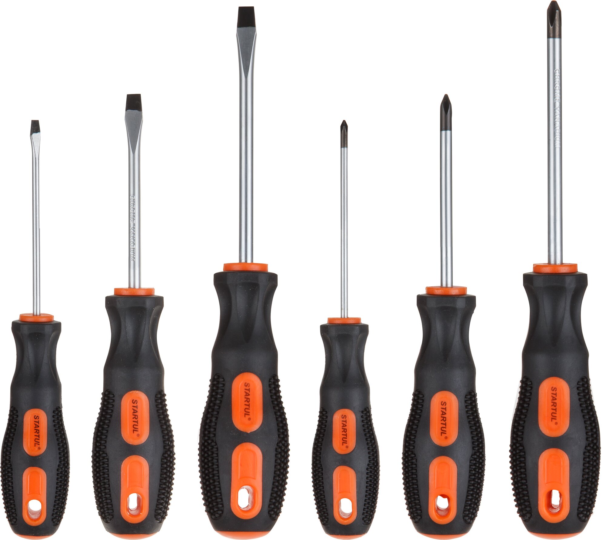 Набор отверток STARTUL ST3033-6, Cr-V сталь, намагниченные, 6 шт