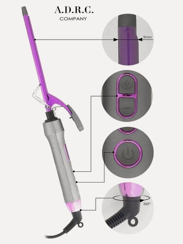 Изображение товара Профессиональная тонкая афро плойка для завивки волос и укладки афрокудрей локонов гофре/конические щипцы
