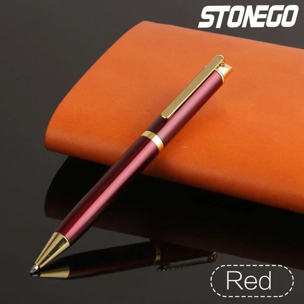 STONEGO Шариковая ручка металлическая черная 1 мм Red