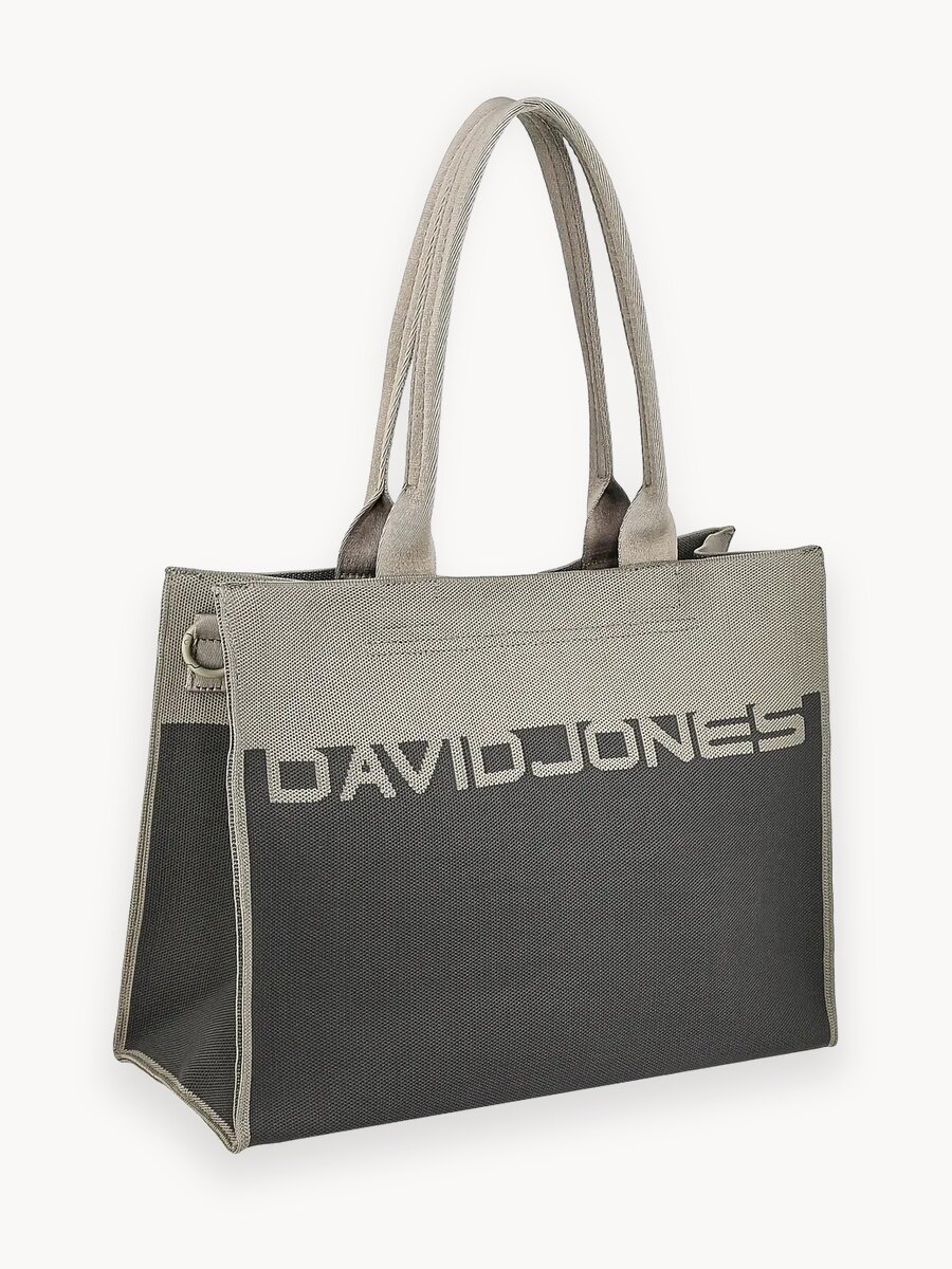 Сумка тоут DAVID JONES, черный, серый