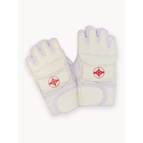 Перчатки для карате с эмблемой канку белые L