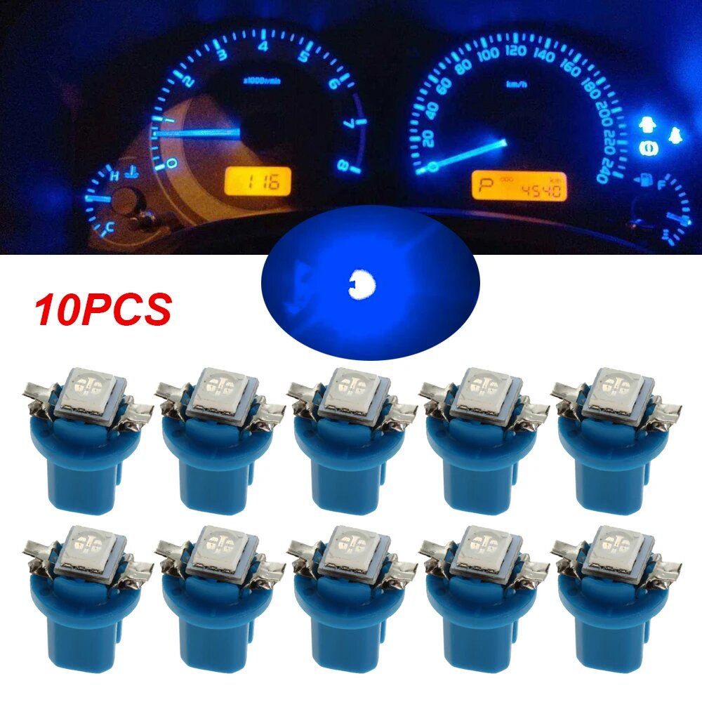 Приборная панель светодиодная, 10 шт./компл. T5 B8.5D 5050, 1SMD