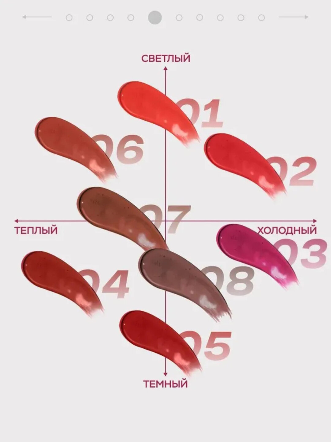 Оттеночный гель тинт для губ с гиалуроновым LUXVISAGE LIP TINT AQUA GEL тон 8 видов — фото 1