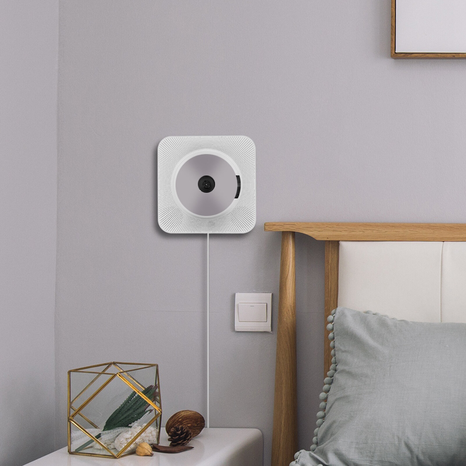 CD плеер с FM радио и Bluetooth, 128 МБ, с пультом, для дома и отдыха